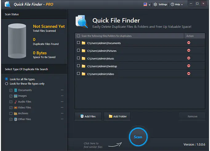 【限免】Quick File Finder - 快速查找、删除相同文件