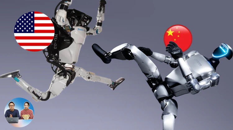 中美隔空较量！宇树科技PK波士顿动力，人形机器人首秀侧空翻，谁更胜一筹？ | 零度解说