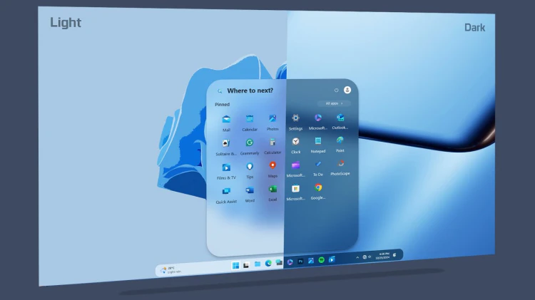 全新 Windows 11 任务栏和开始菜单的外观！超级美观大方