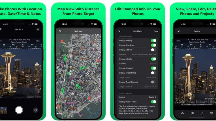FieldCam - 支持 GPS 坐标的专业拍照工具 [限时免费]