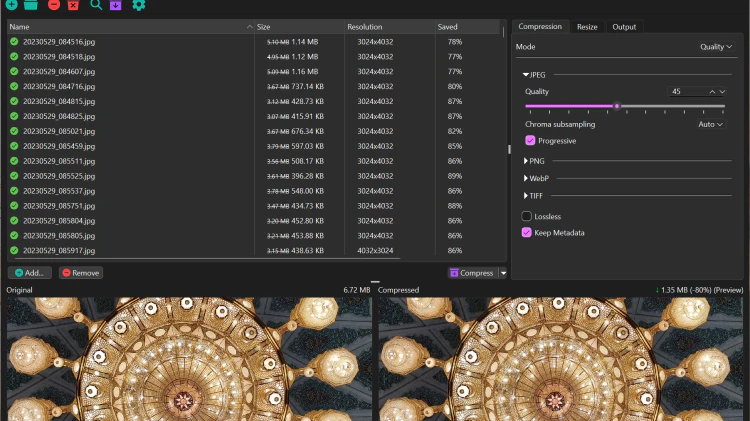 Caesium – 图片批量压缩软件！[Win/macOS/Linux/网页版]