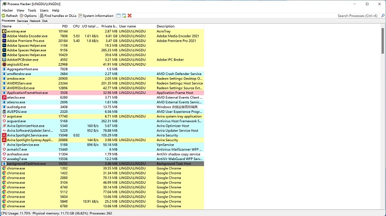 Process Hacker – 增强版 Windows任务管理器