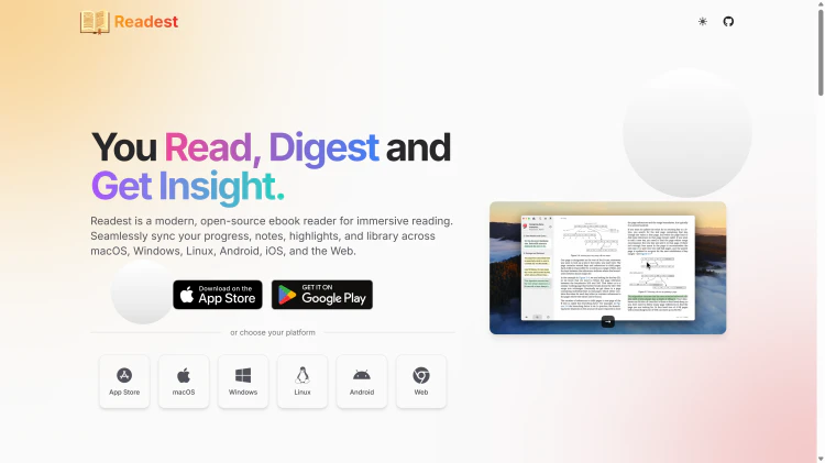 Readest：一款让电子书阅读更纯粹的神器！