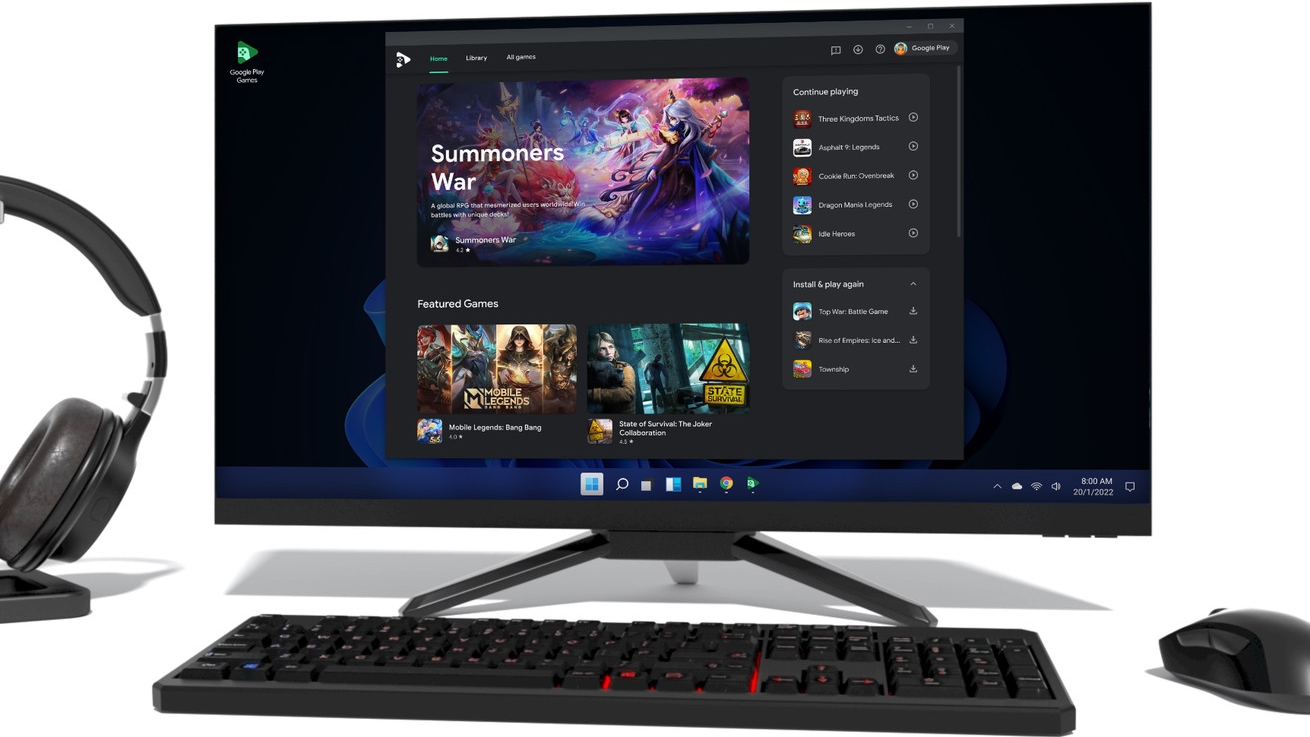 谷歌在 Windows PC 上推出 Android 游戏测试版 2