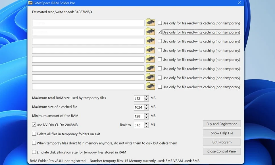 GiMeSpace RAM Temp Folder – 内存临时文件夹工具 [终身授权][Windows][$15→免费]