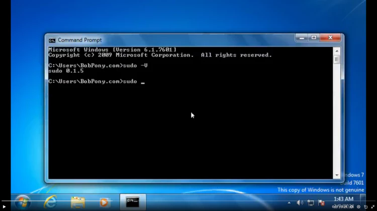 在 Windows 7/8/10 电脑上开启sudo命令