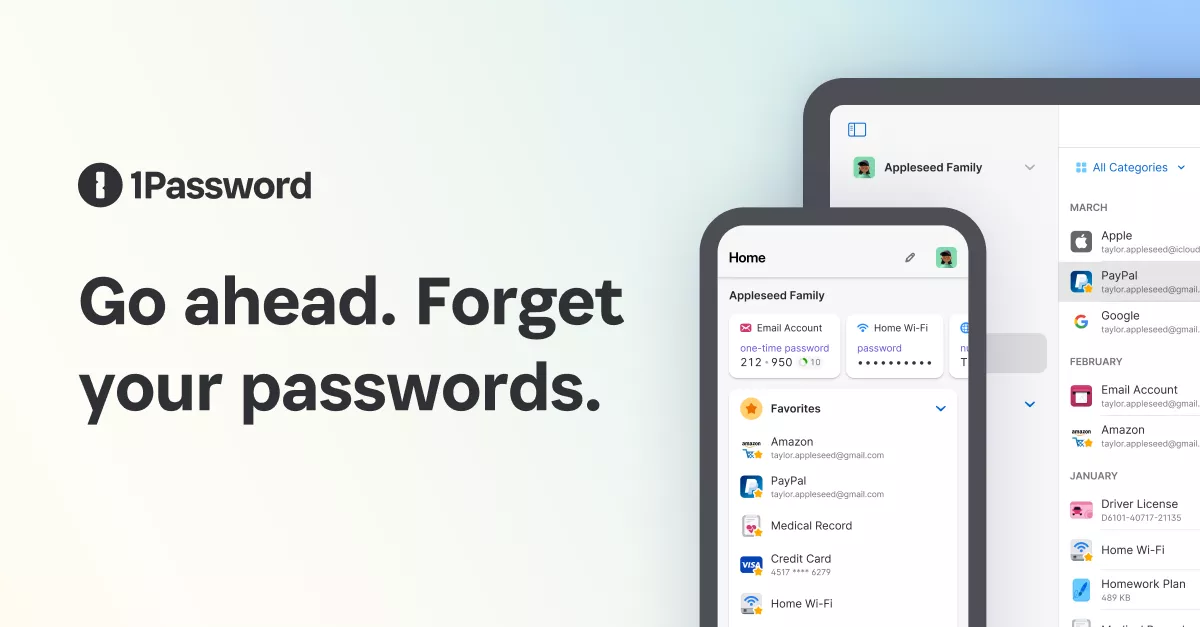 1Password 家庭版 12 个月（激活码）免费白嫖 $ 75.94 美金！